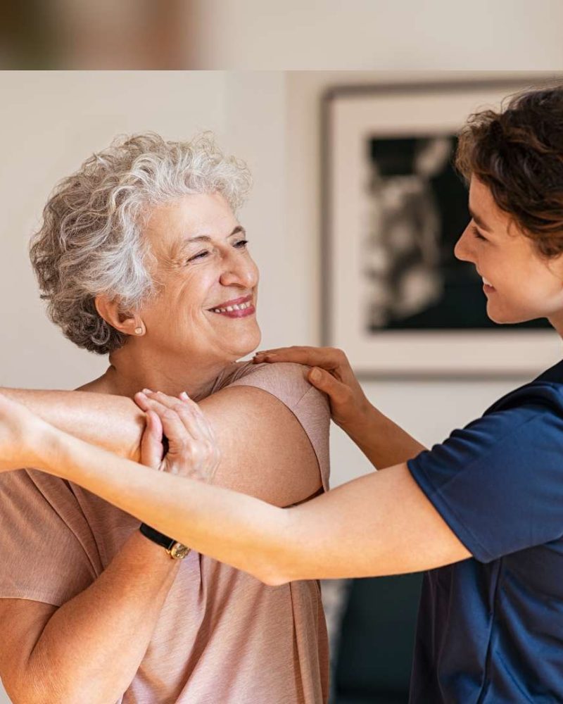 Supervised exercise for senior citizen at Capstone Physical Therapy and Fitness